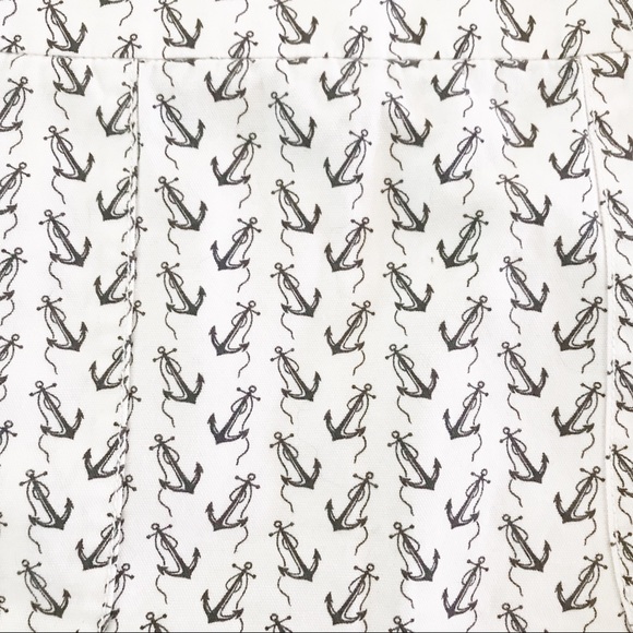 J. Crew Mini Skirt 6 Anchor Print Boating Sailing - Picture 3 of 7
